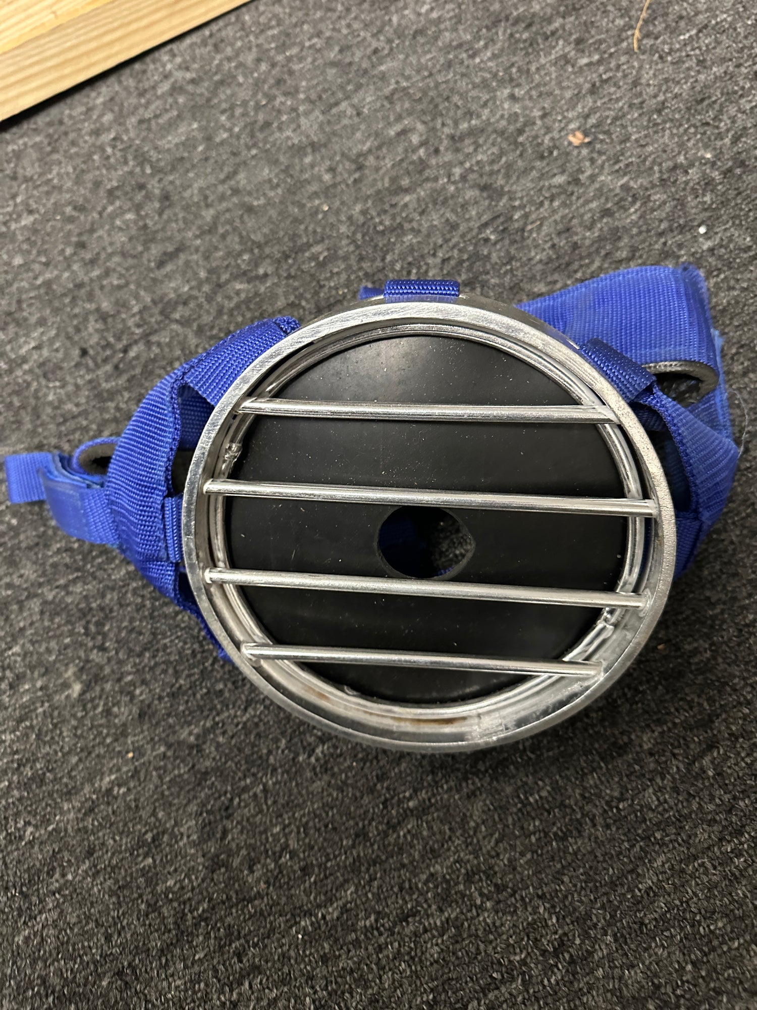 Metal and nylon Horse muzzle