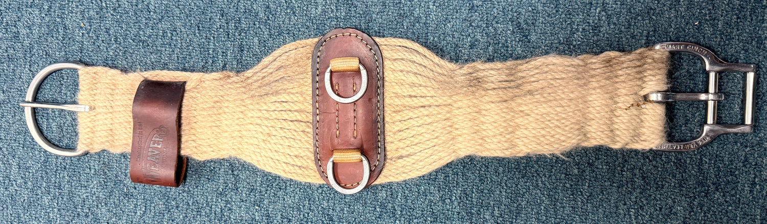 27" Weaver Western Cinch with Mohair and Leather