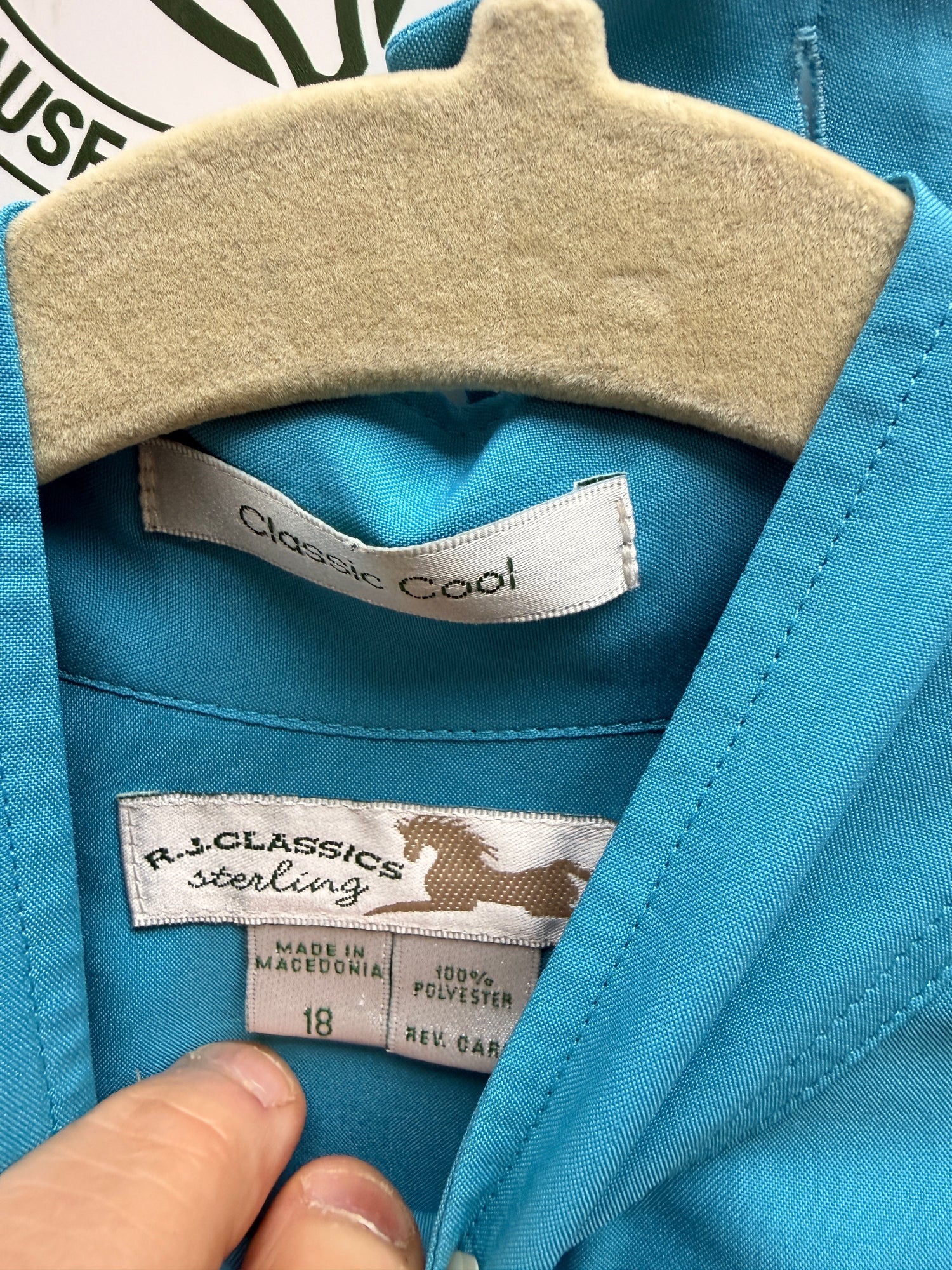 18 Women's Teal Show Shirt w collar