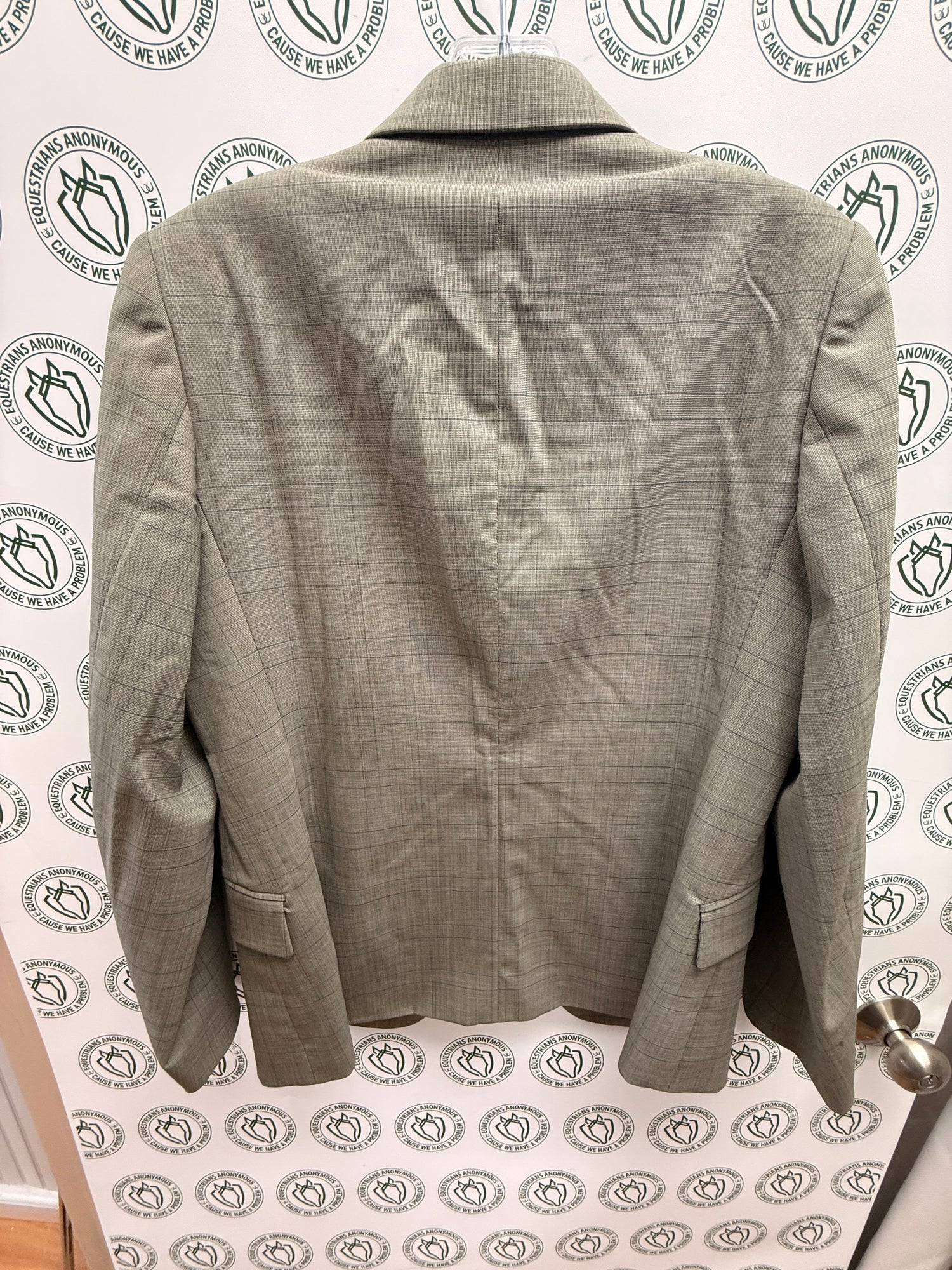 14 Tailored Sportsman Taupe stripe Show Coat