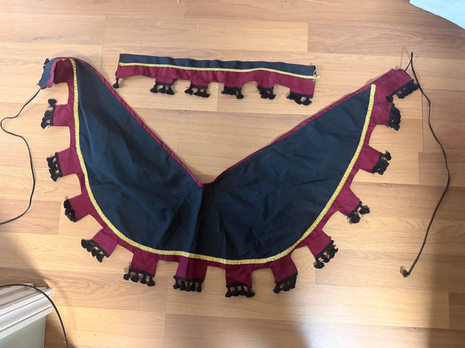 Horse Costume / Medieval garb for Horse Friesian black gold red