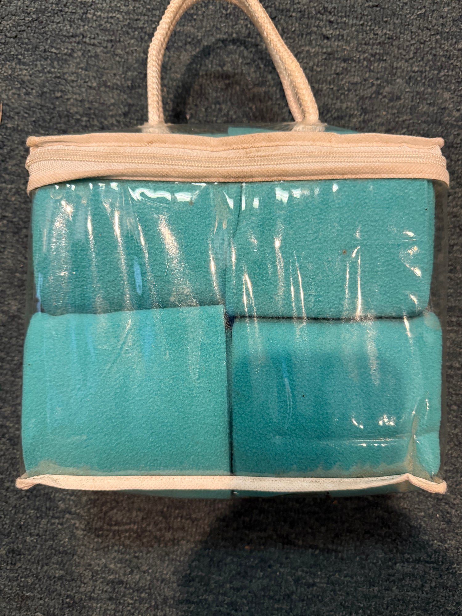 set of sky blue Polo Wraps Fleece