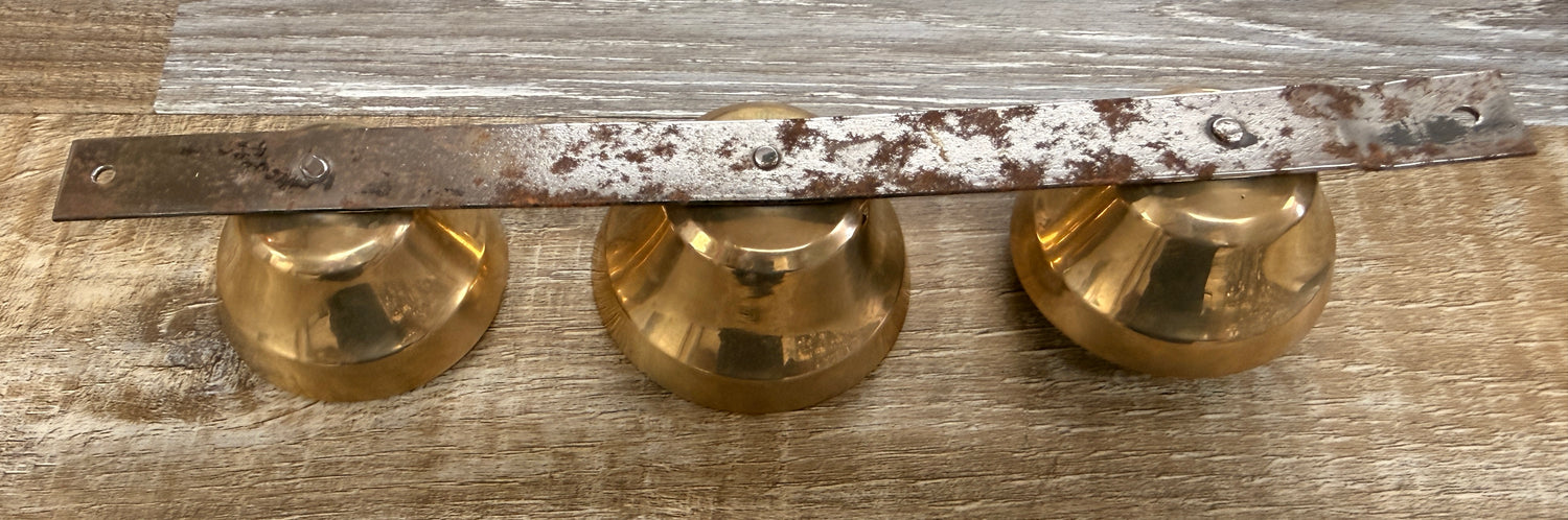 11" Shaft Bells Antique 3 brass bells