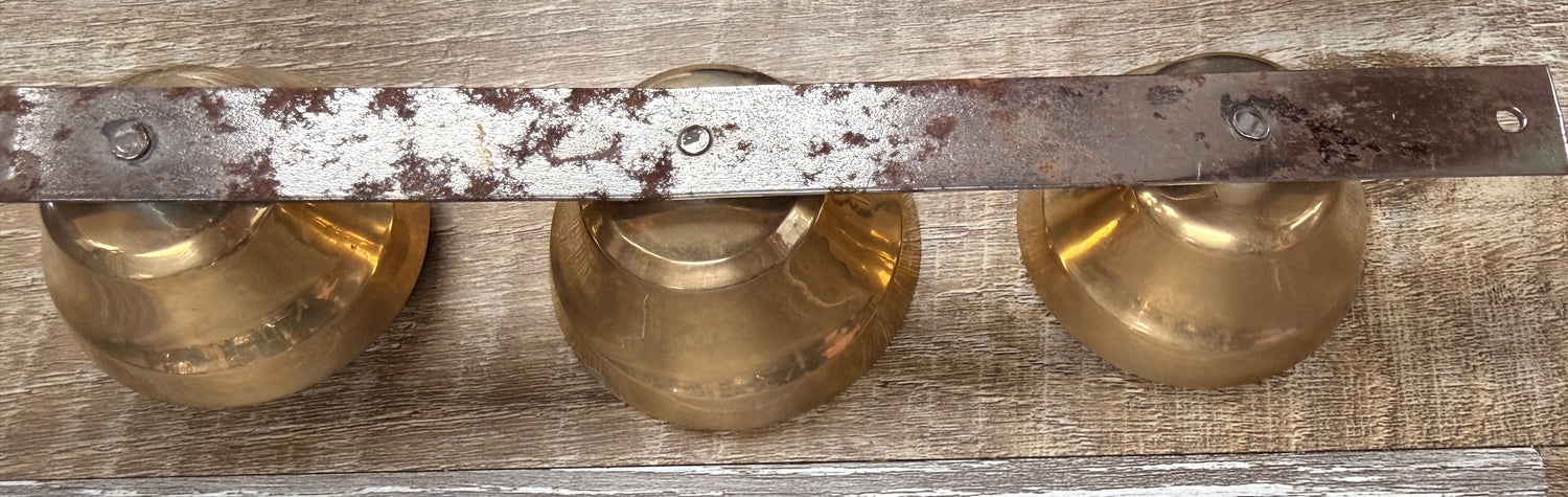 11" Shaft Bells Antique 3 brass bells
