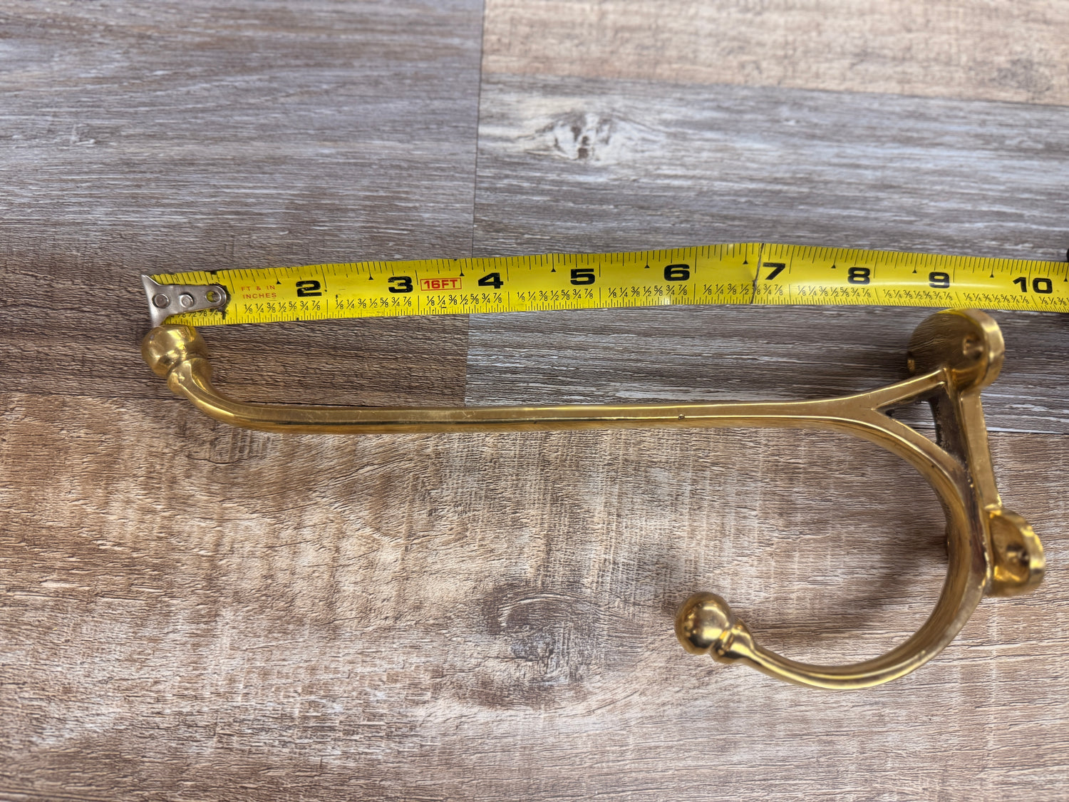 9" Long Brass Tack Hook