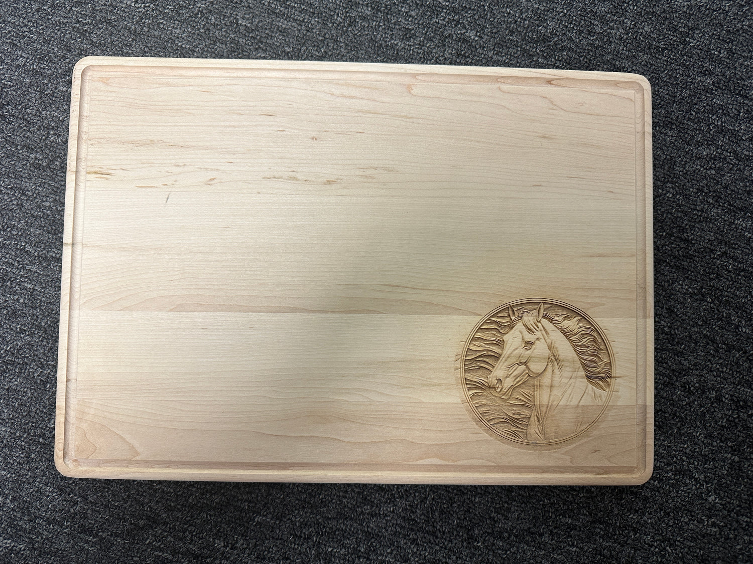 Round 3D Horse Cutting Board