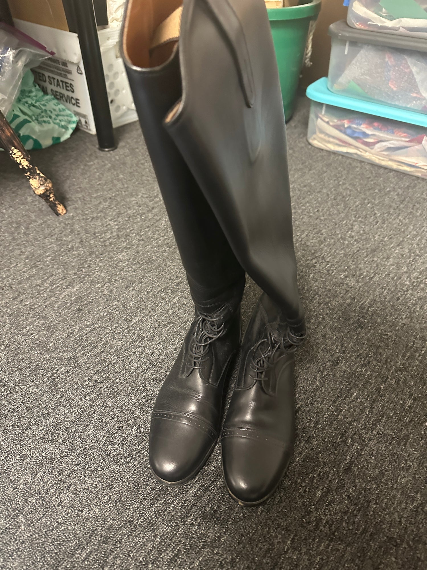 Women's Black Field Boots - Size 9