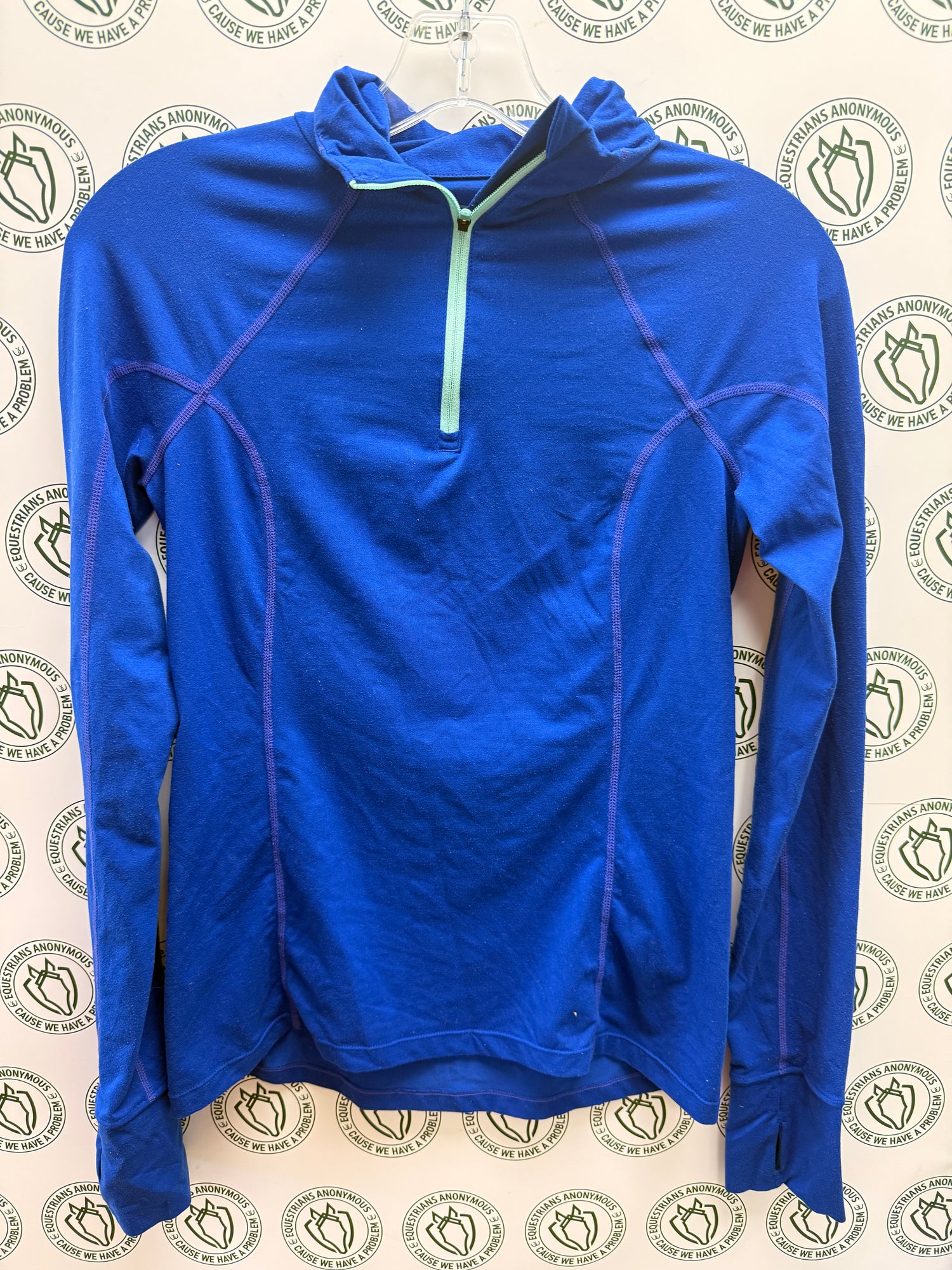 XS Women's Noble long Sleeve Blue and seafoam green