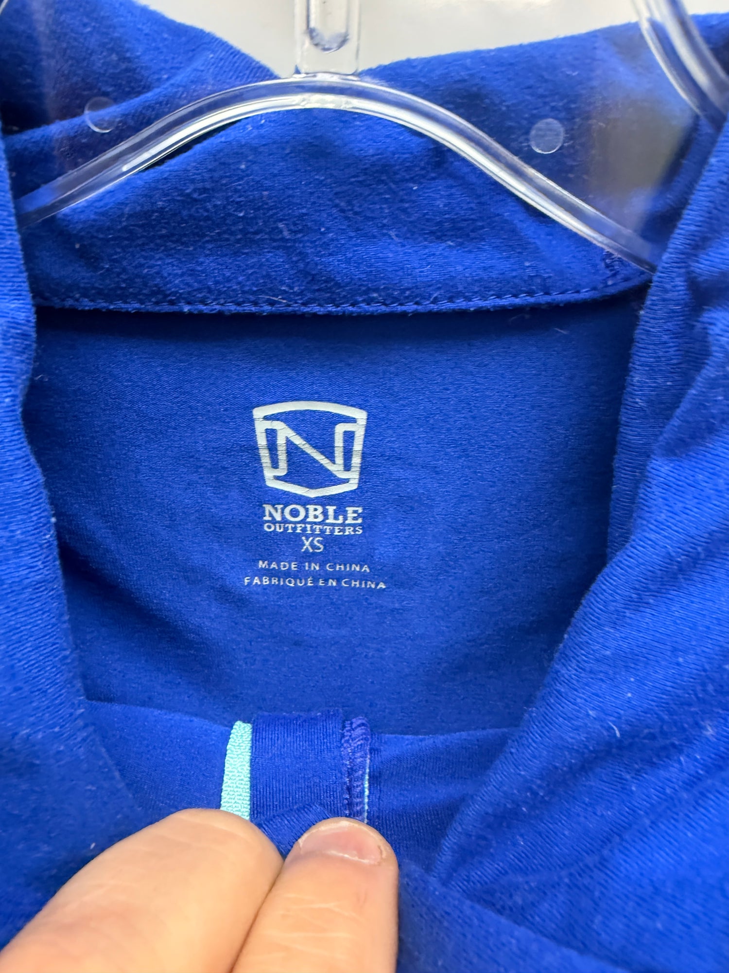 XS Women's Noble long Sleeve Blue and seafoam green