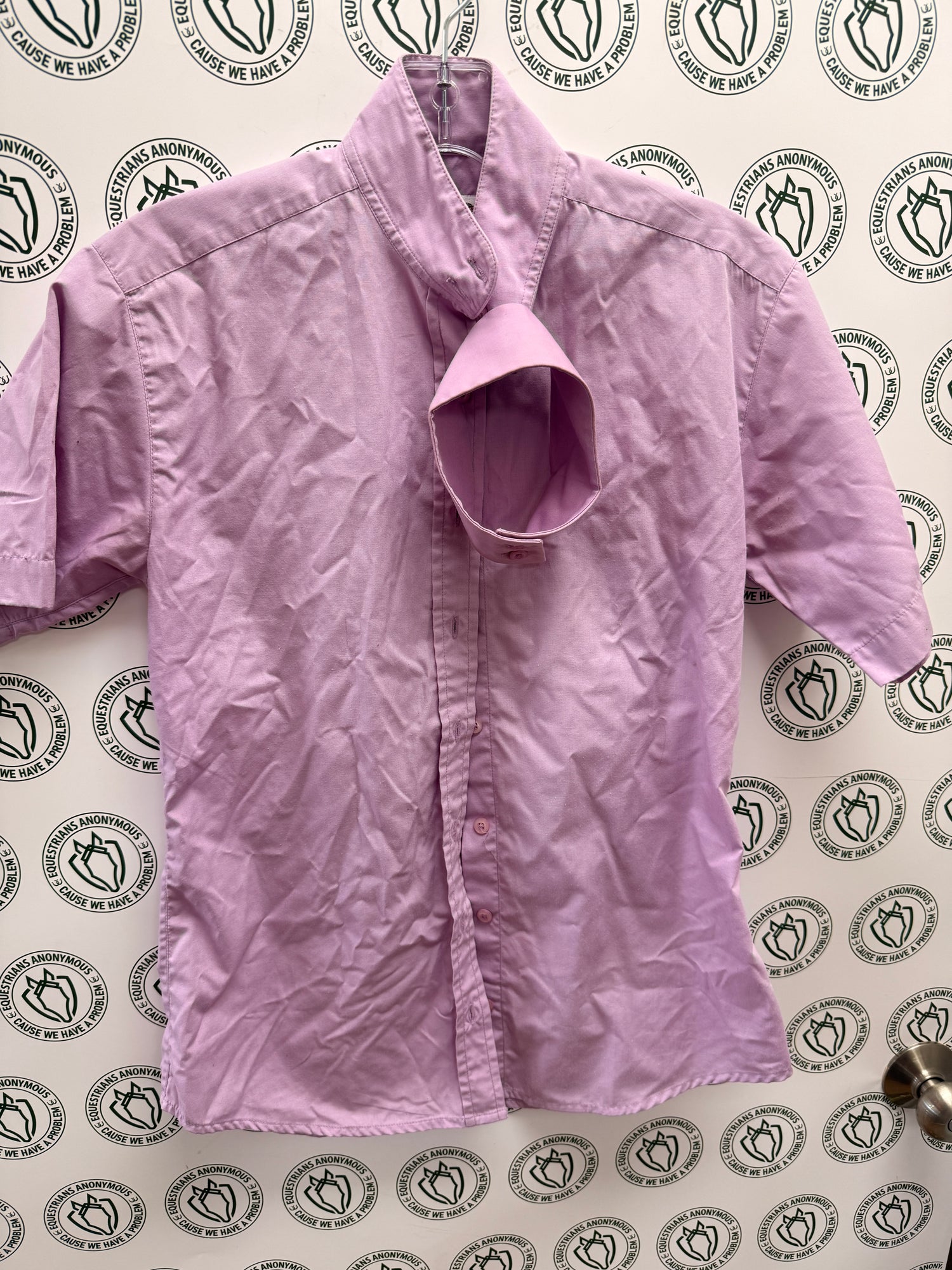 XL youth Purple show shirt w collar