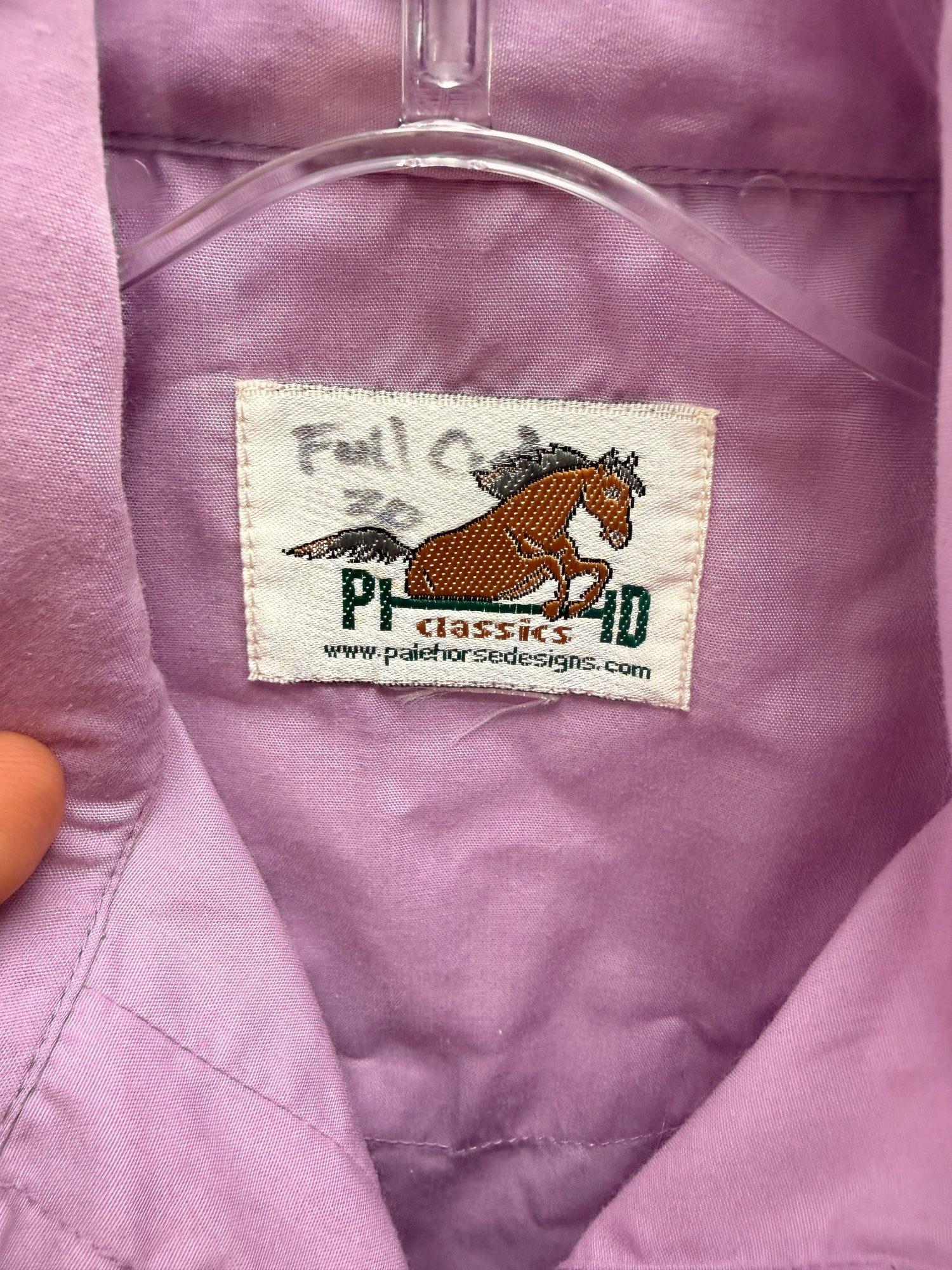 XL youth Purple show shirt w collar