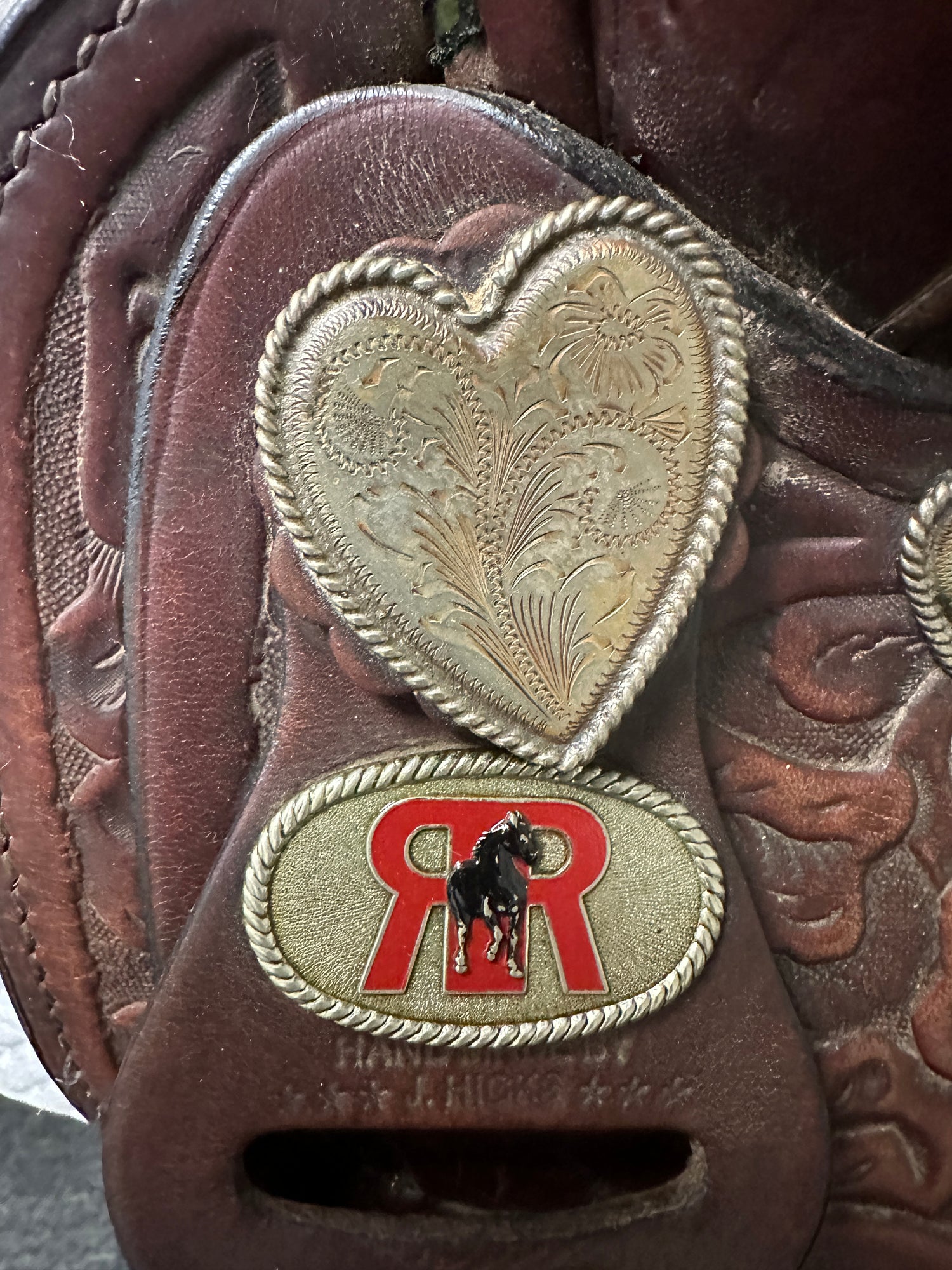 Red Ranger Western Saddle with Silver Seat 15 inch