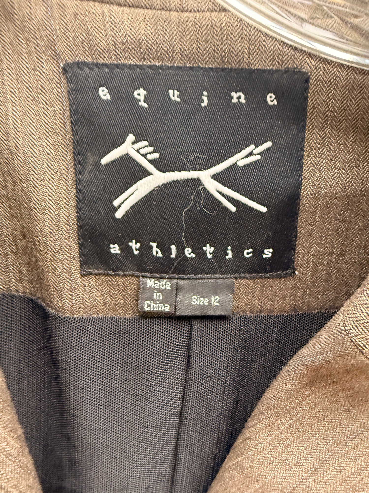 12 women's Eq. Athletics Show Coat NWT DK brown