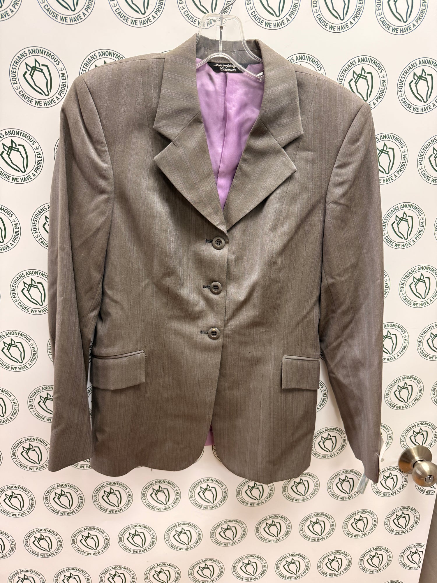 12R women's Grand Prix NWT Dk Grey Slim Violet inside