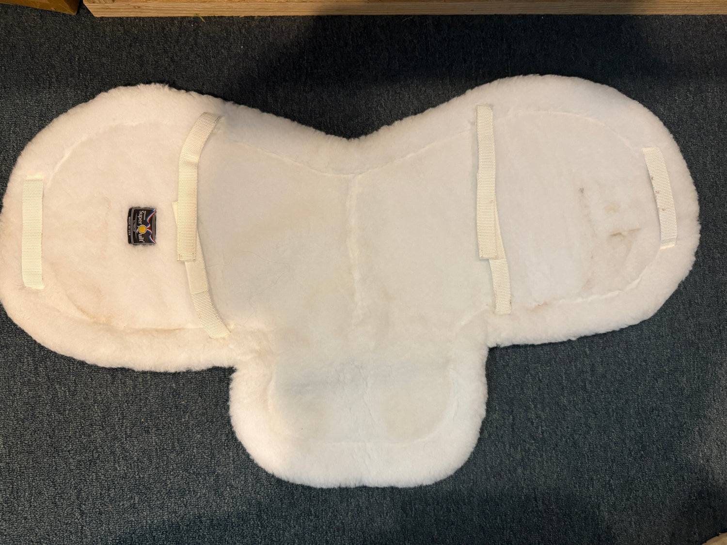 White Shaped English Saddle pads