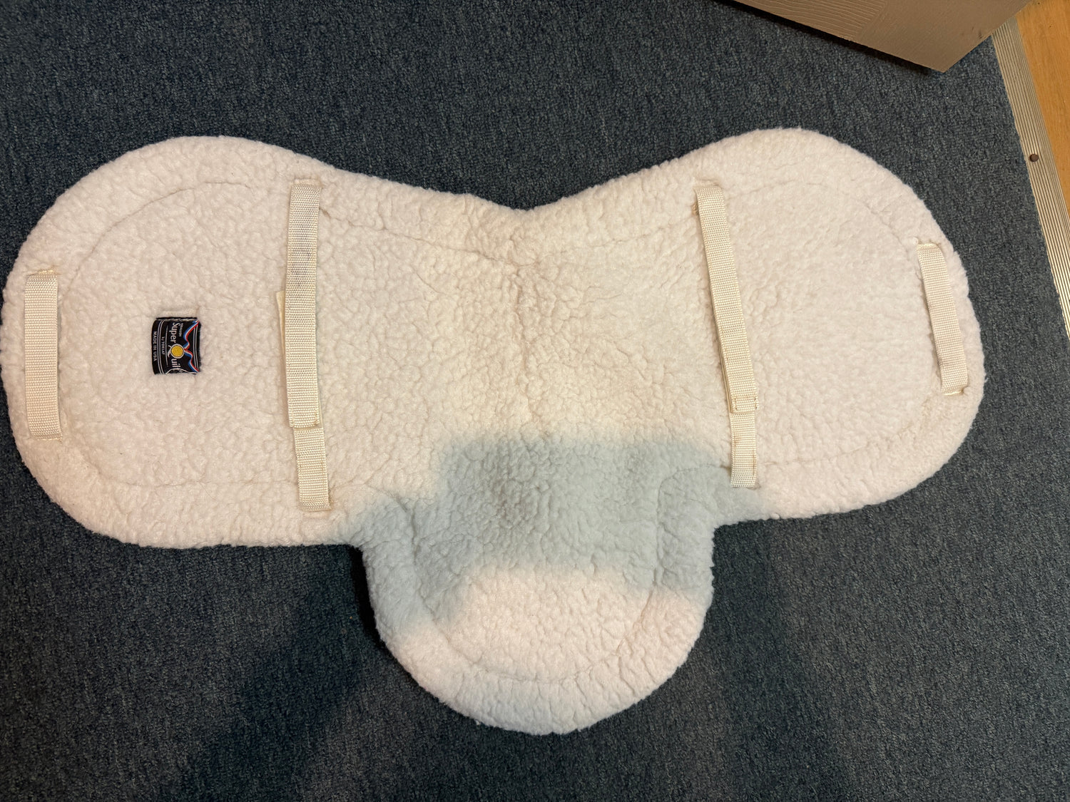 White Shaped English Saddle pads