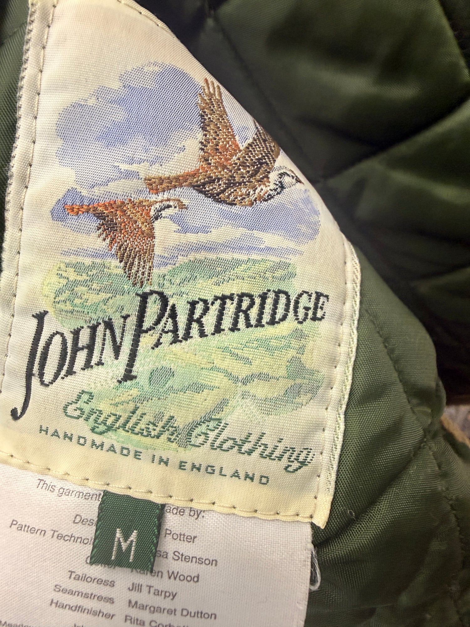 M John Partridge England Green vest