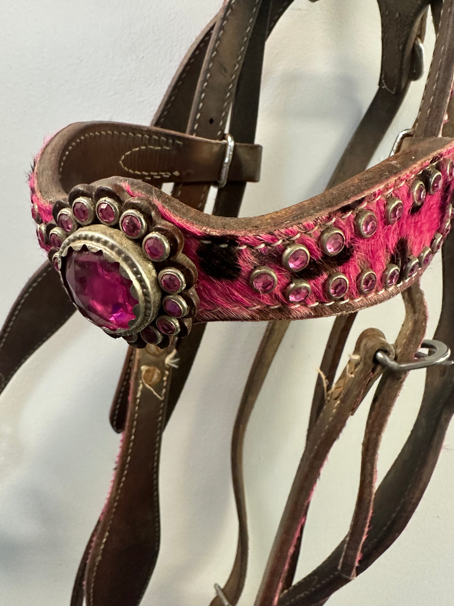 Pink & Bling Western Headstall with breastplate