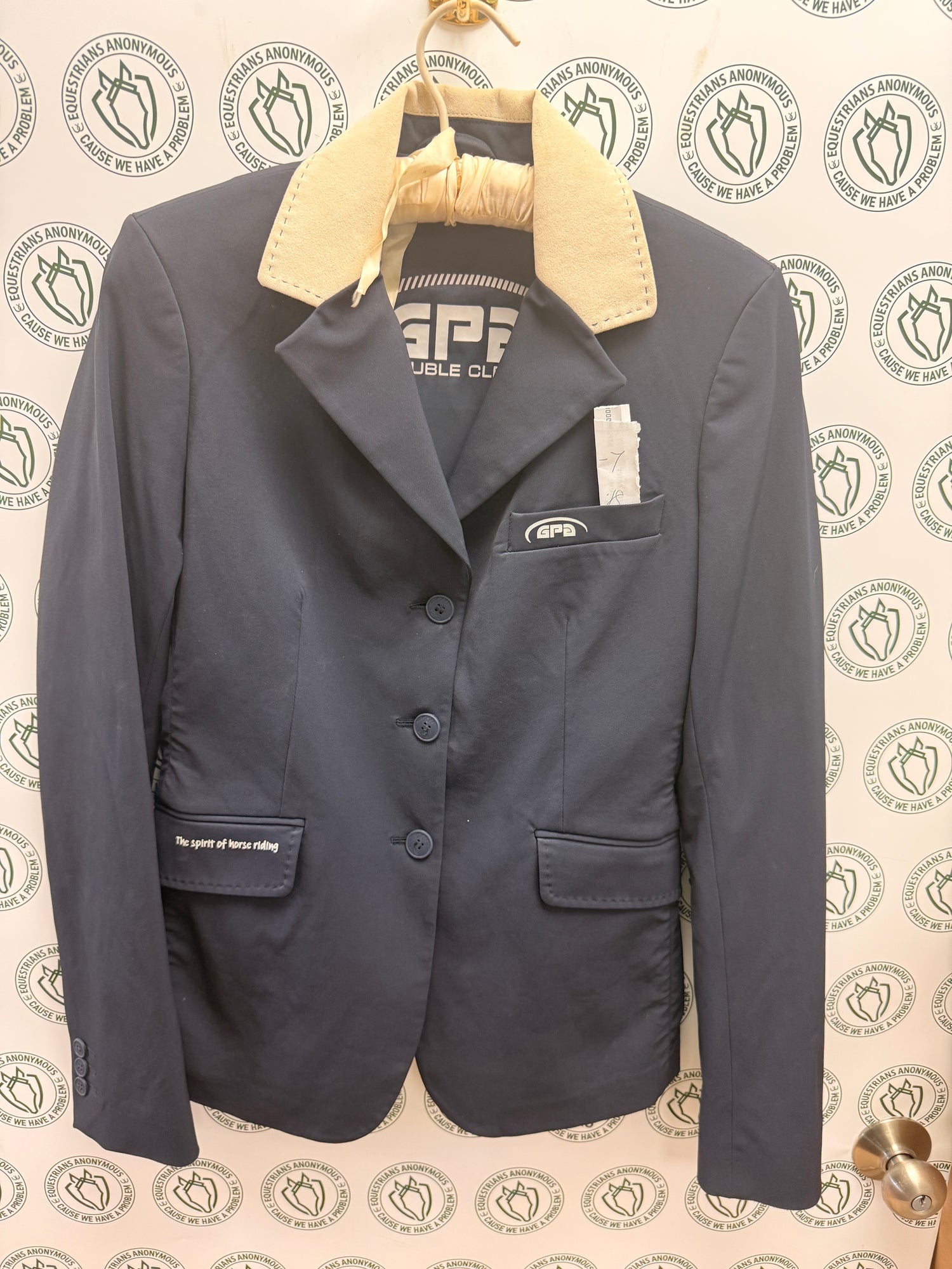36L (6-Tall) Women's GPA Double Clear Navy and Tan Show Coat