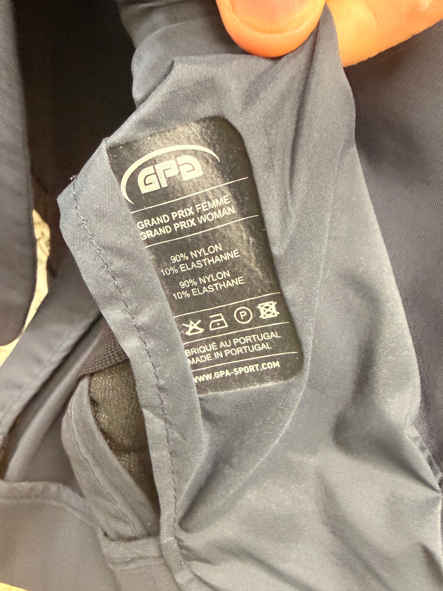 36L (6-Tall) Women's GPA Double Clear Navy and Tan Show Coat