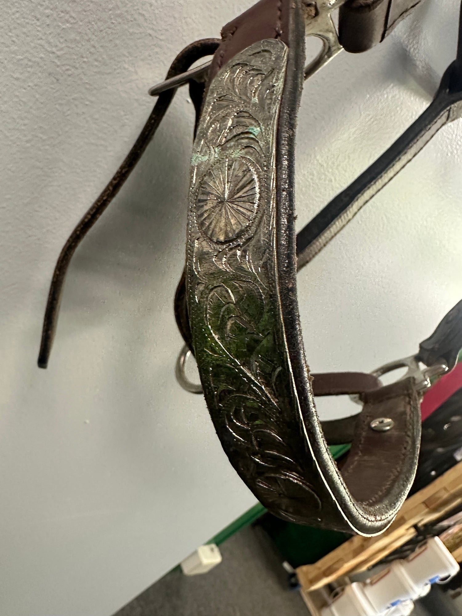 Western Show Halter with Silver