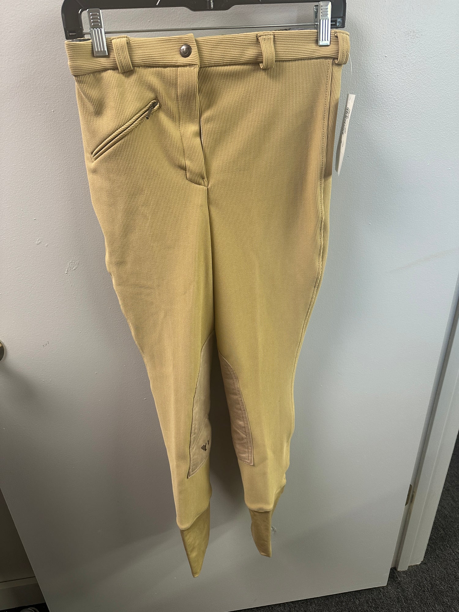 Women's Breeches Tan Cord with Knee patch Size 28