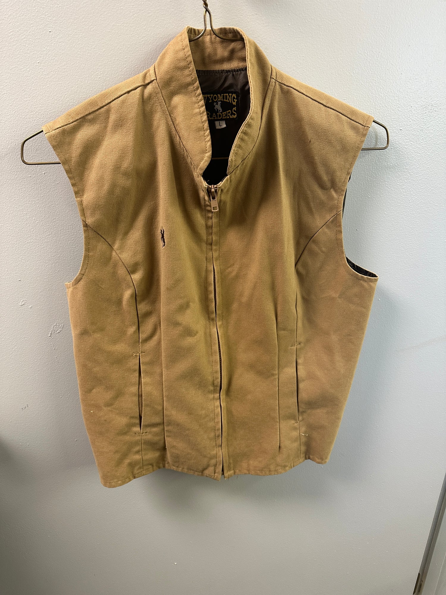 Women's Canvas Vest tan - Size large