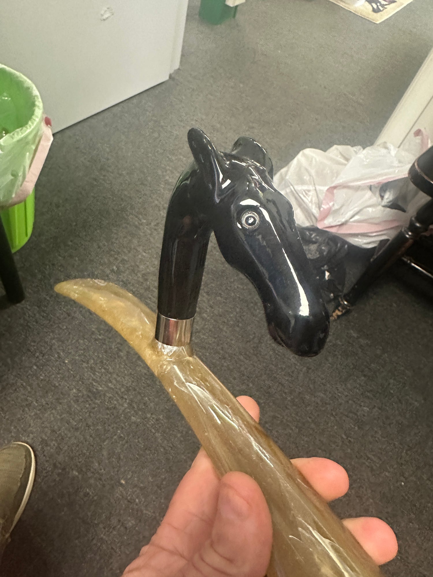 Vintage Resin Molded Horse head hanger