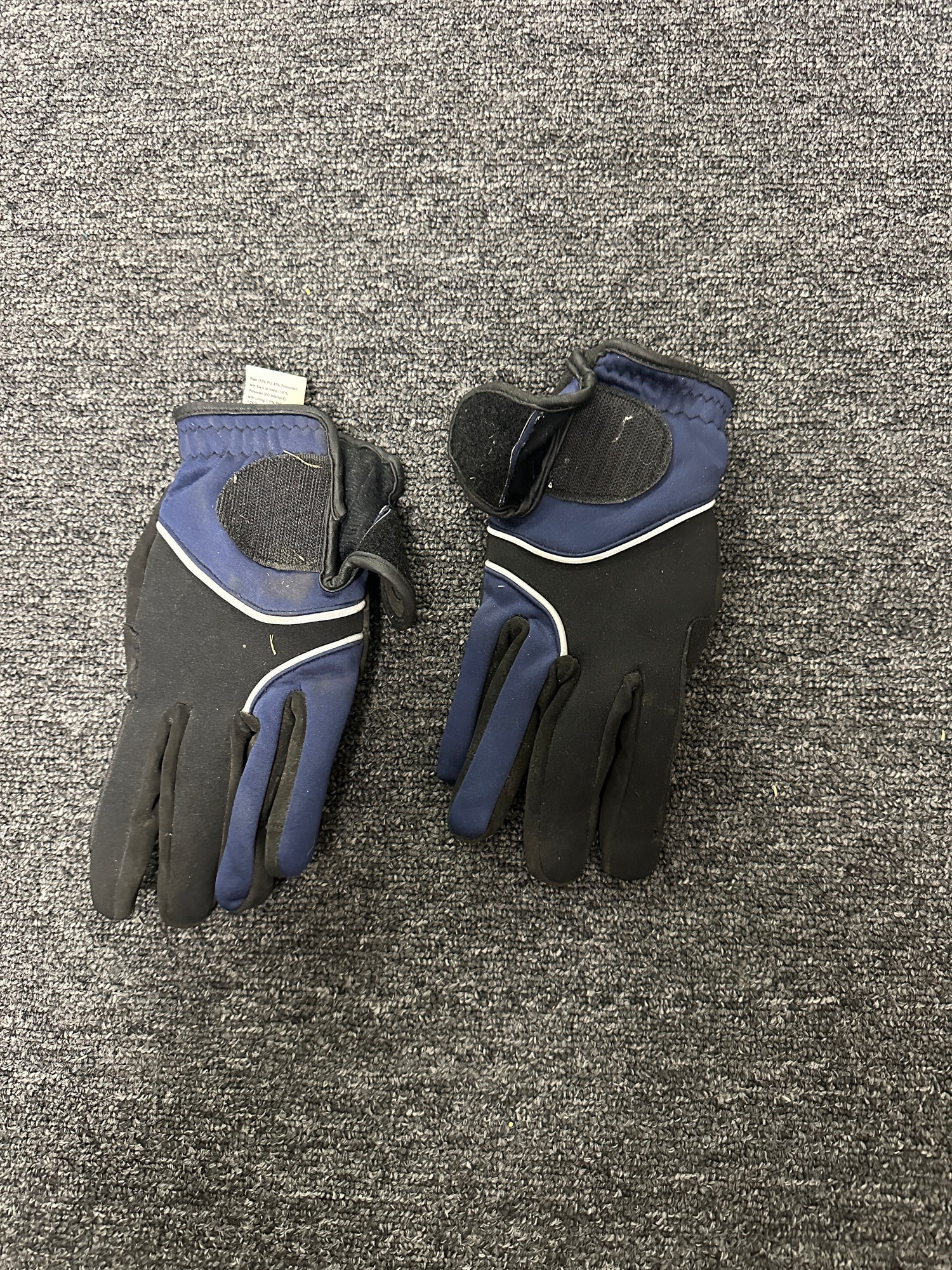 Winter riding gloves Blue Black Medium