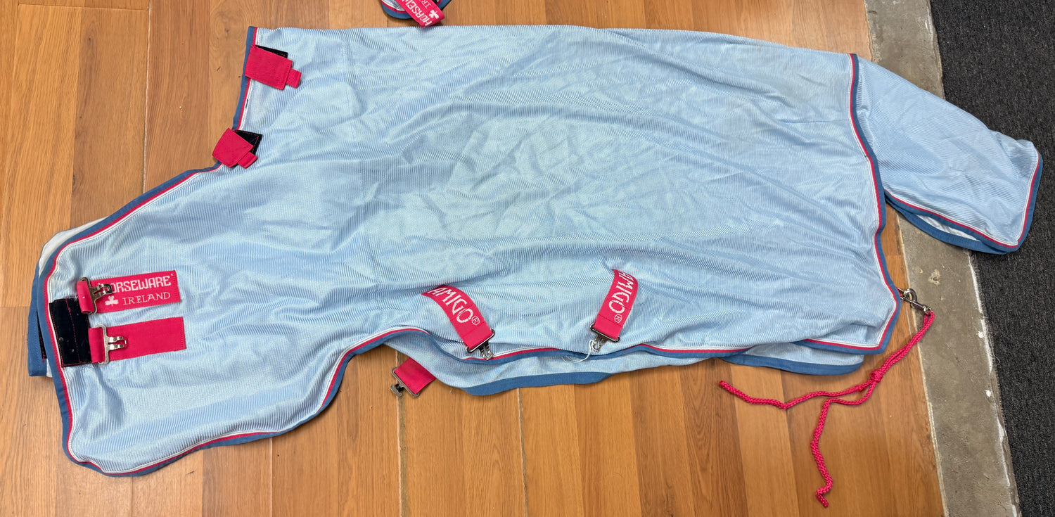 57" Amigo flysheet w neck Blue and Pink
