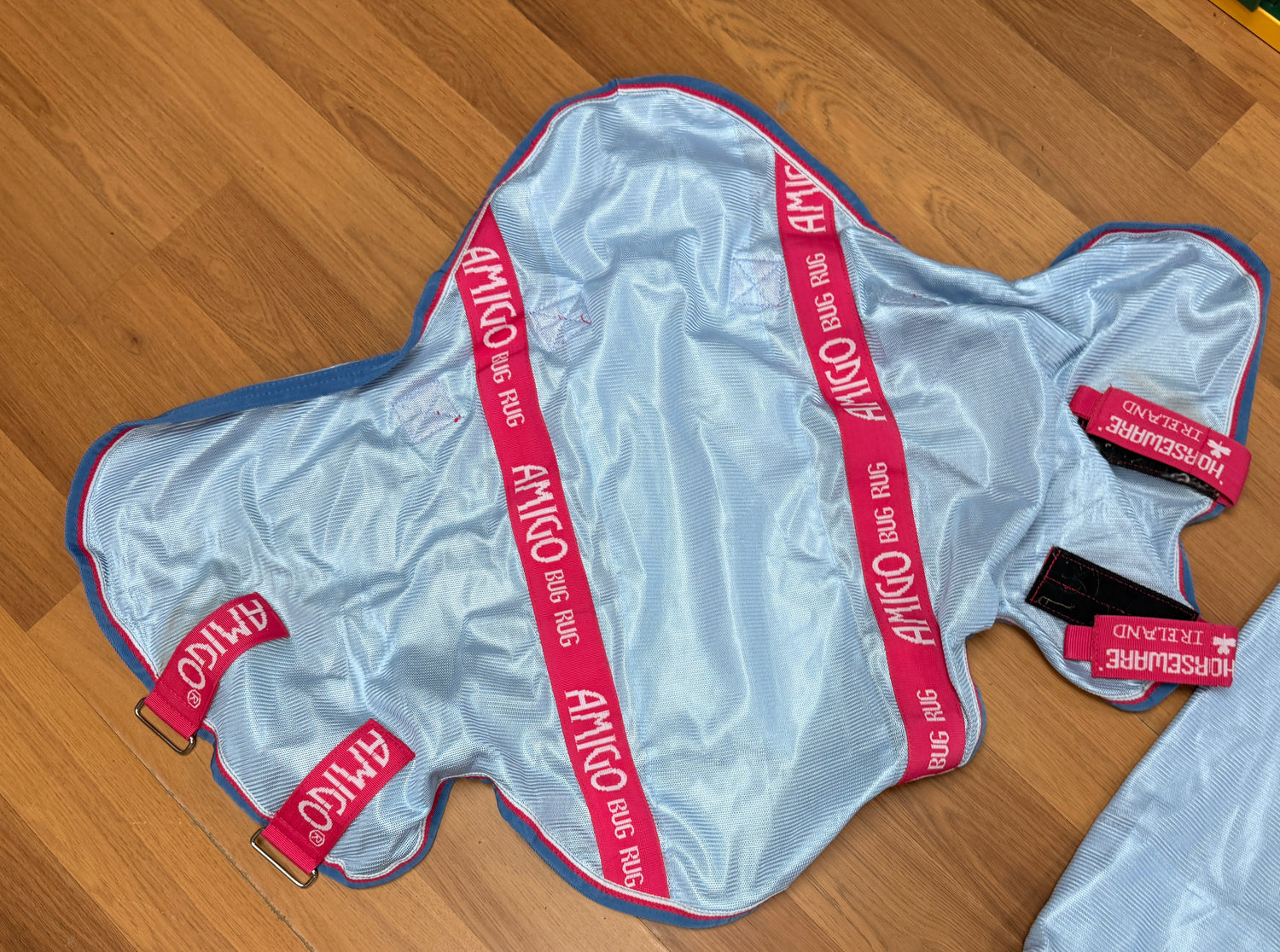 57" Amigo flysheet w neck Blue and Pink