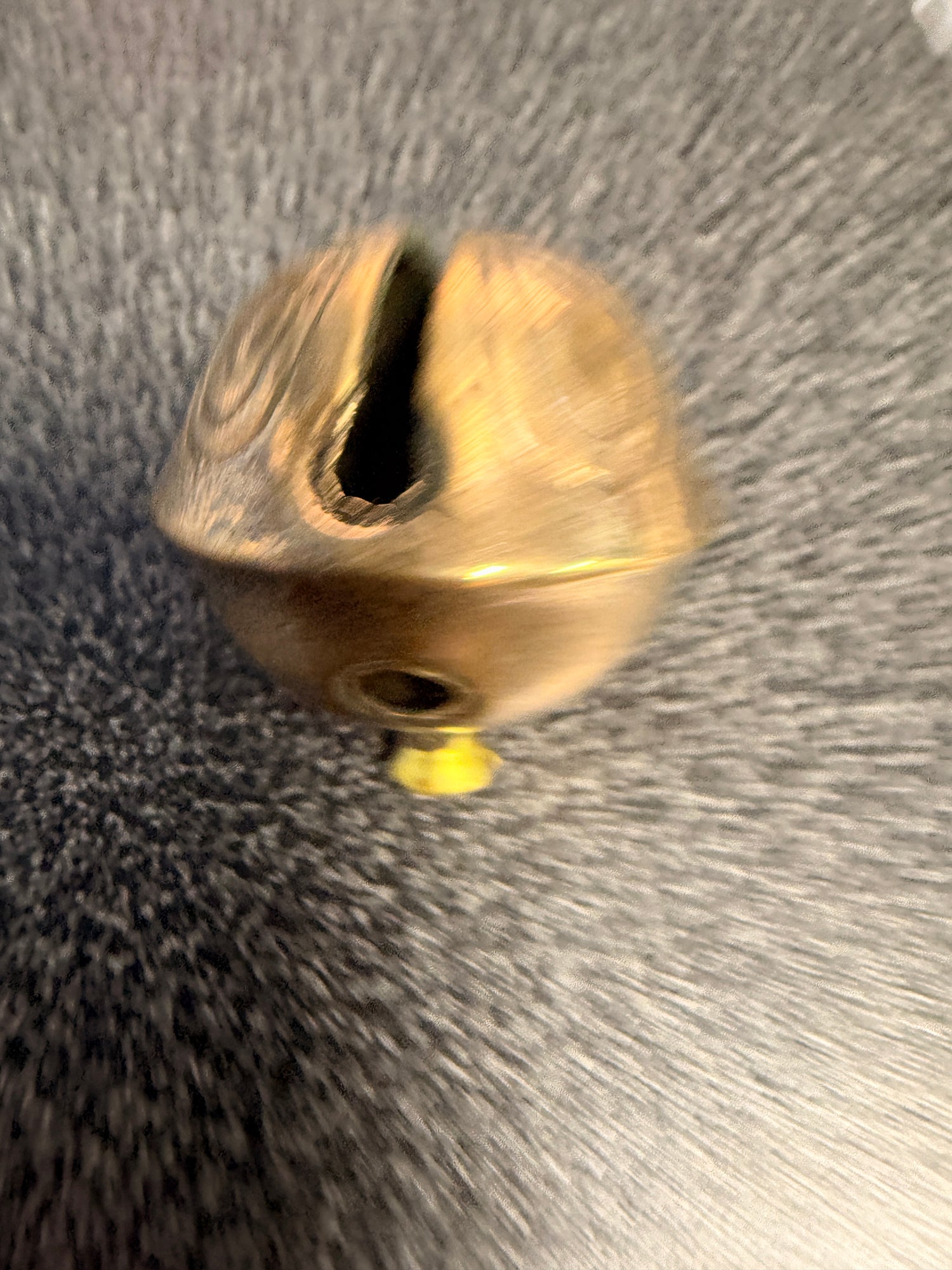 Sleigh bell with screw attachment brass
