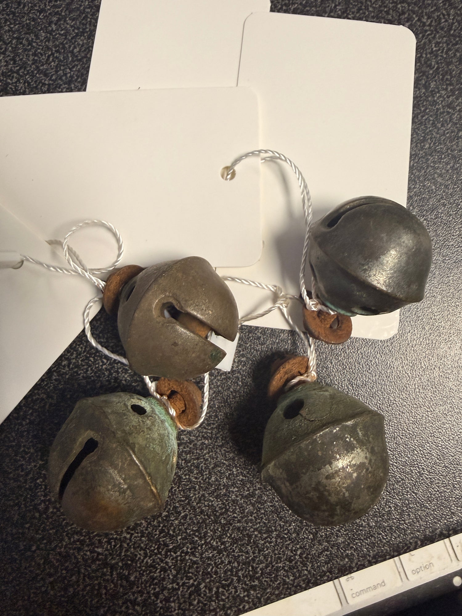 Antique Sleigh bell with screw attachment brass