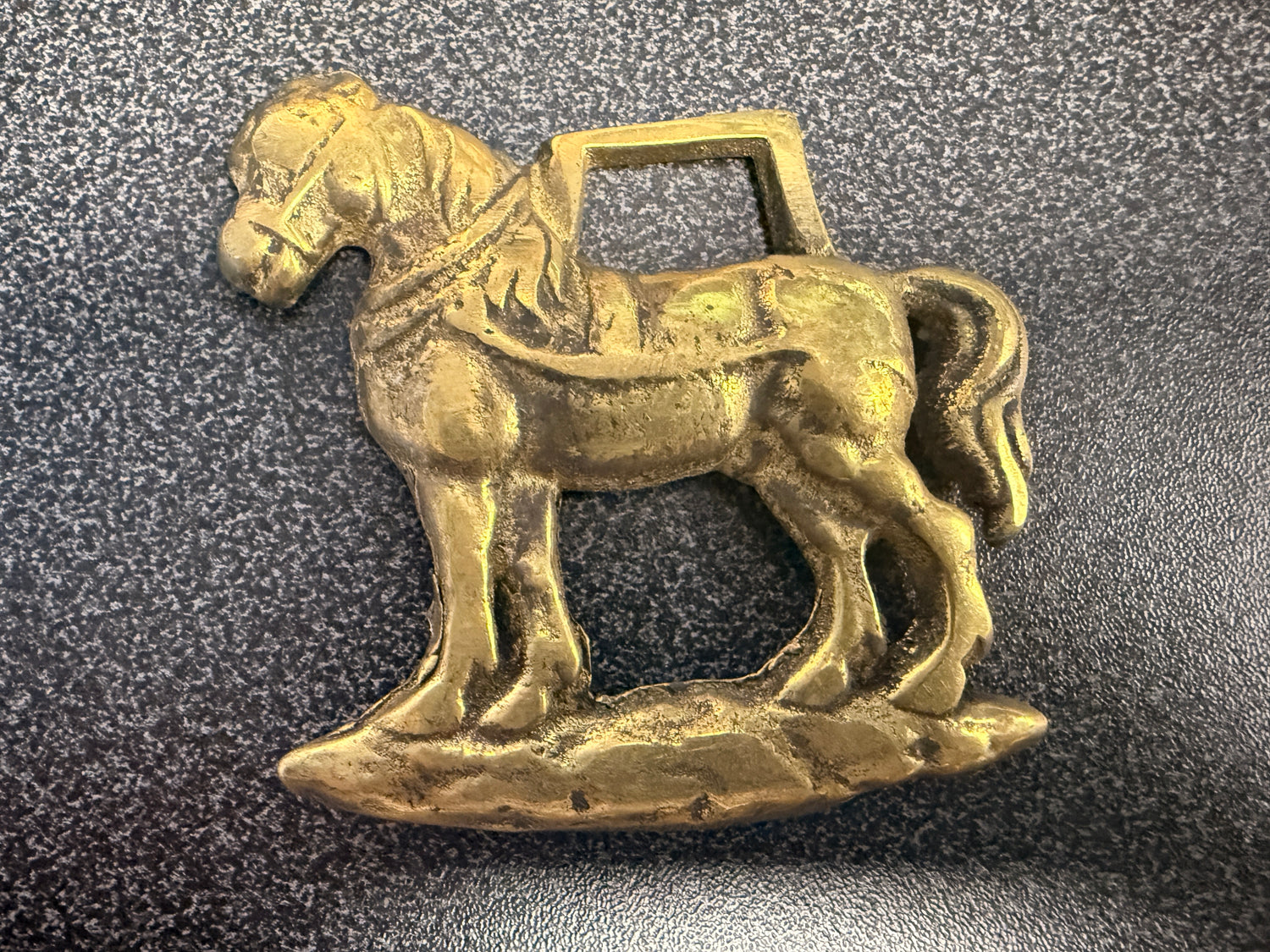 Antique Harness Brass of draft horse medallions