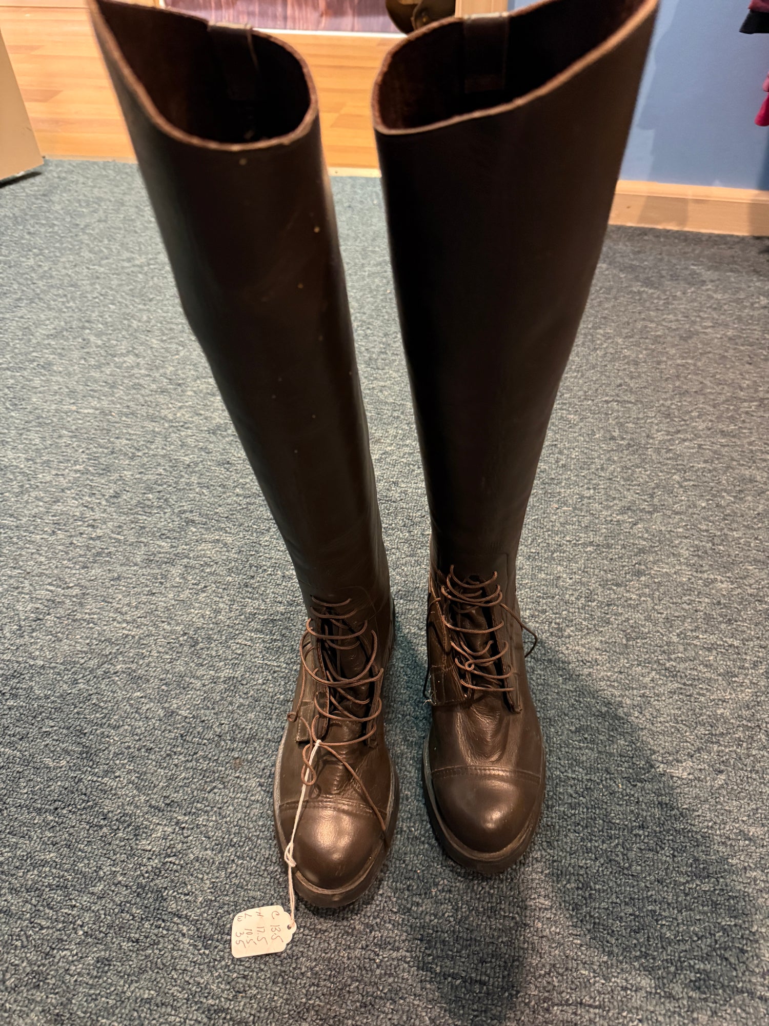 8 Women's Custom Chocolate Brown Field  Boots