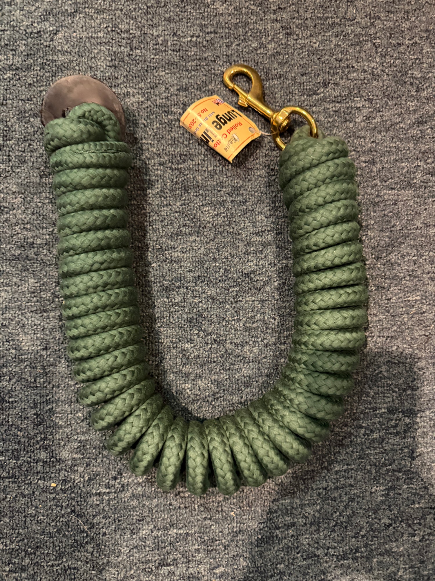 Eagle Equine Cotton Forest Green Lunge Line NEW