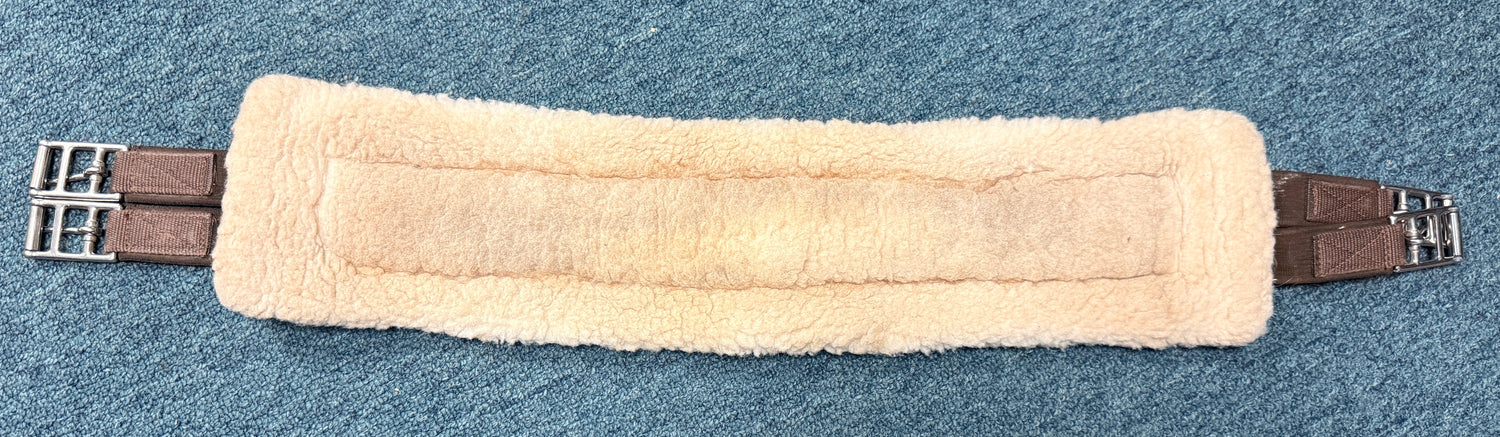 34" Fleece English style girth Brown Nylon