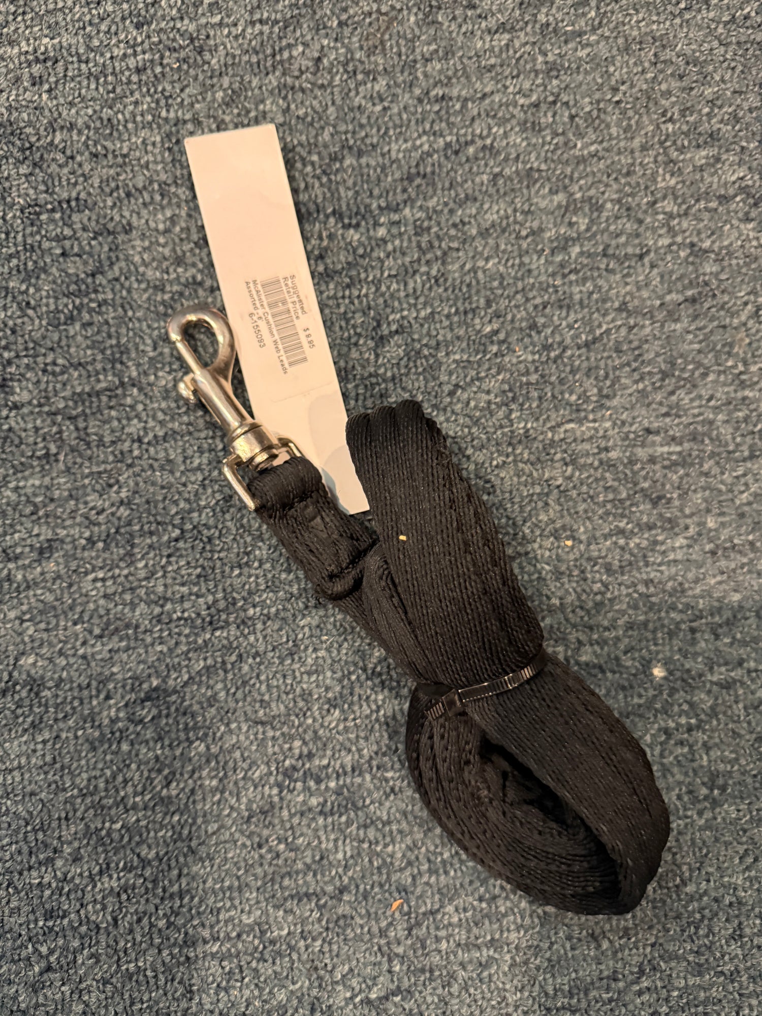 Mcalister Black Cushion web lead rope