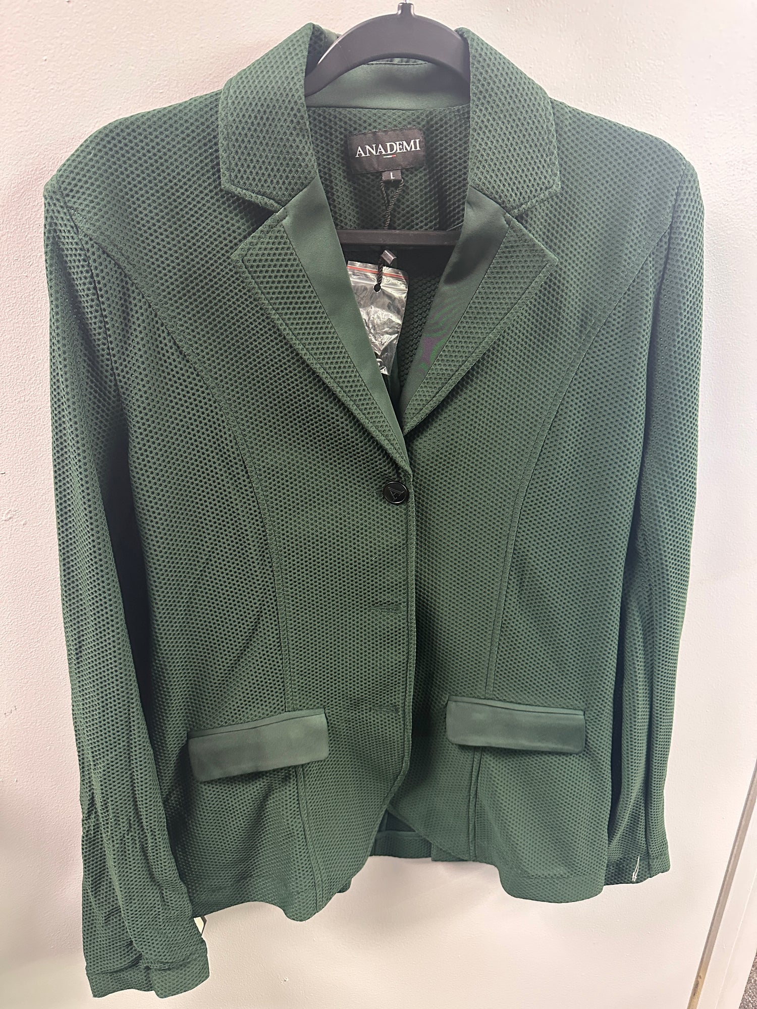 L Women's Anademi Mesh Show Coat Forest Green