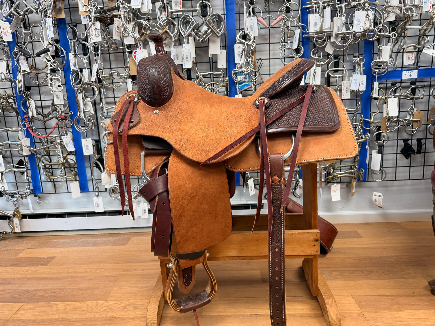 Saddle - western 16" Roughout SRS Cow Horse NEW