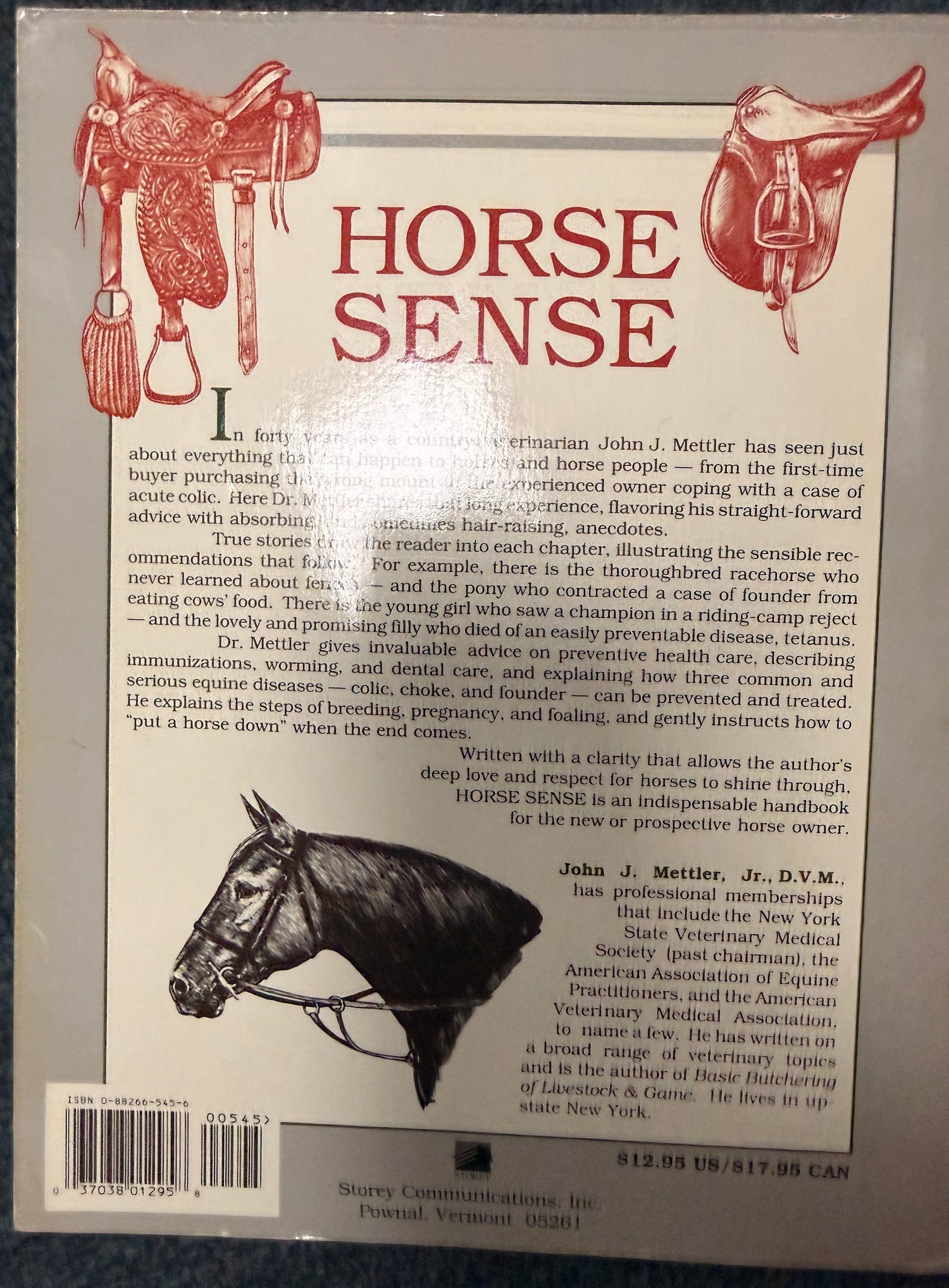 Horse sense by John J. Mettler, Jr. D.V.M.