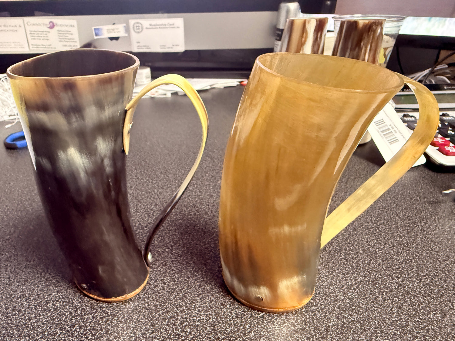 Horn Cup pair