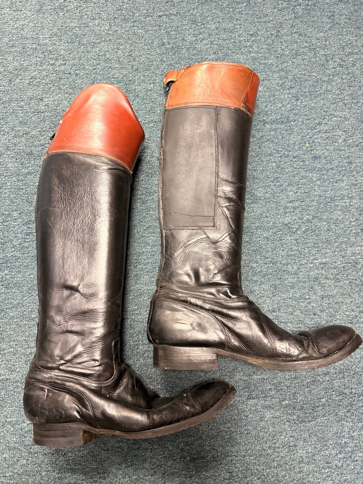 10.5" Men's formal Dress Fox Hunting boots brown tops