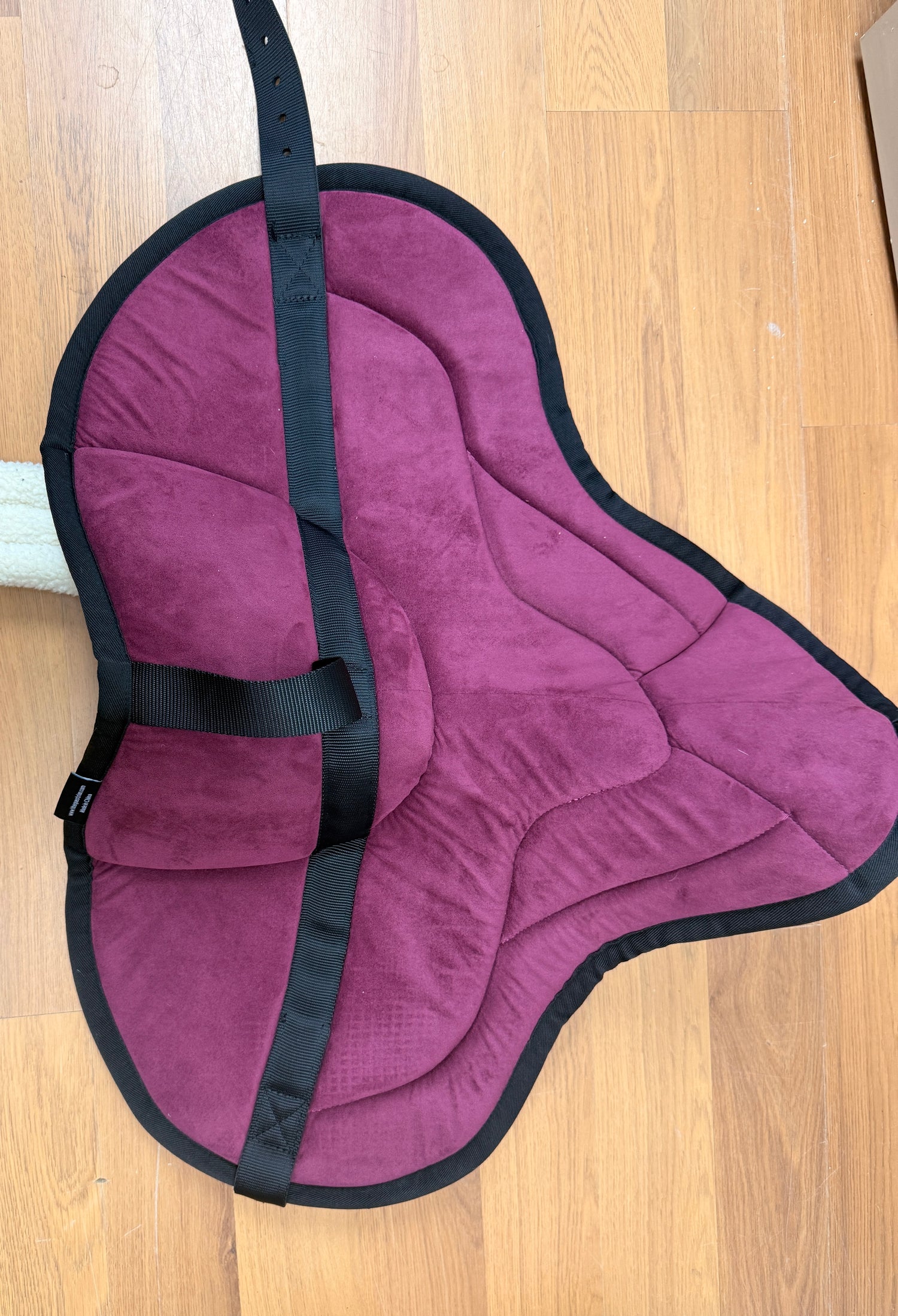 Plum Suede Bareback pad w girth