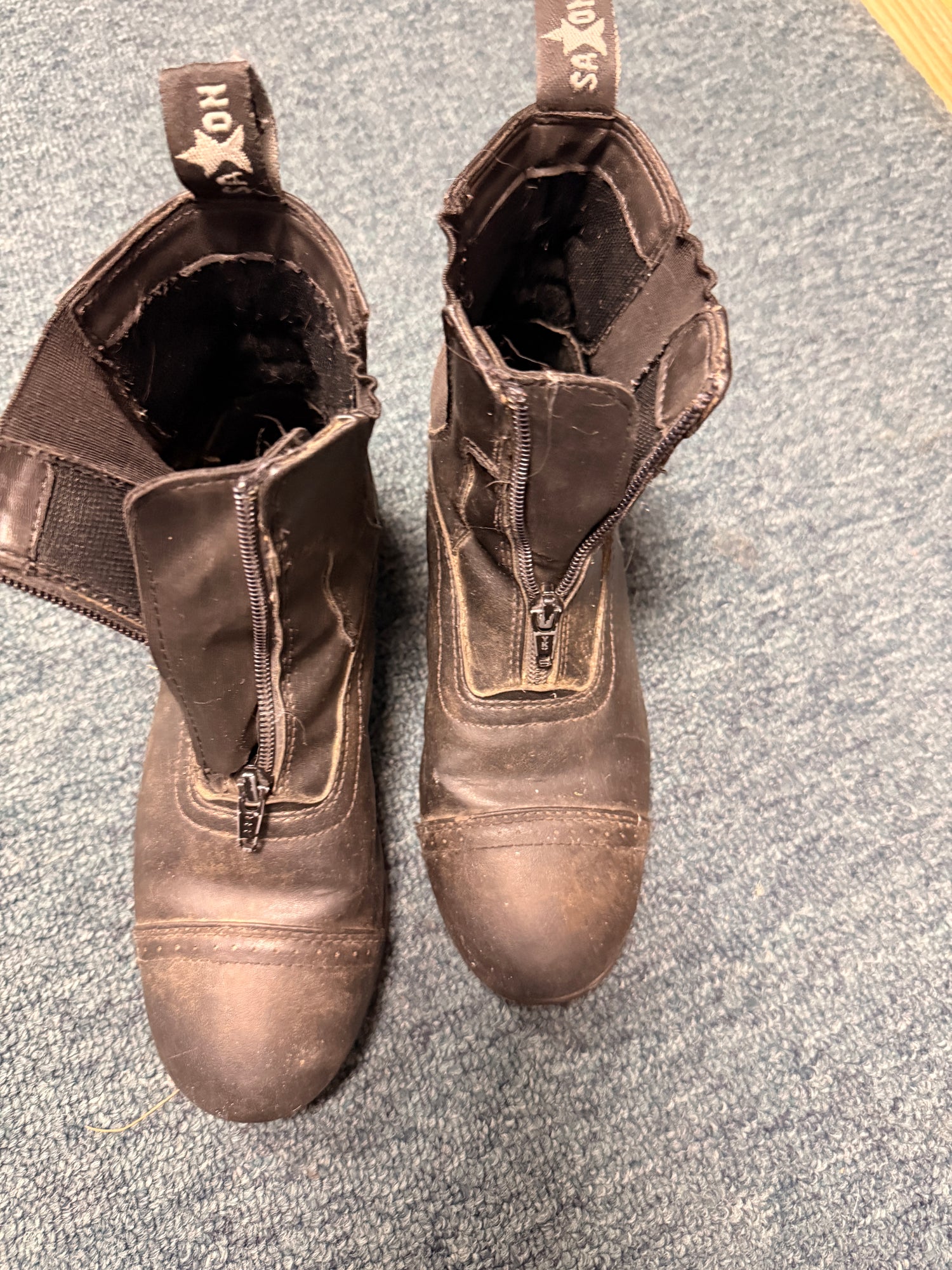 4 Child youth Saxon Paddock Boots Black