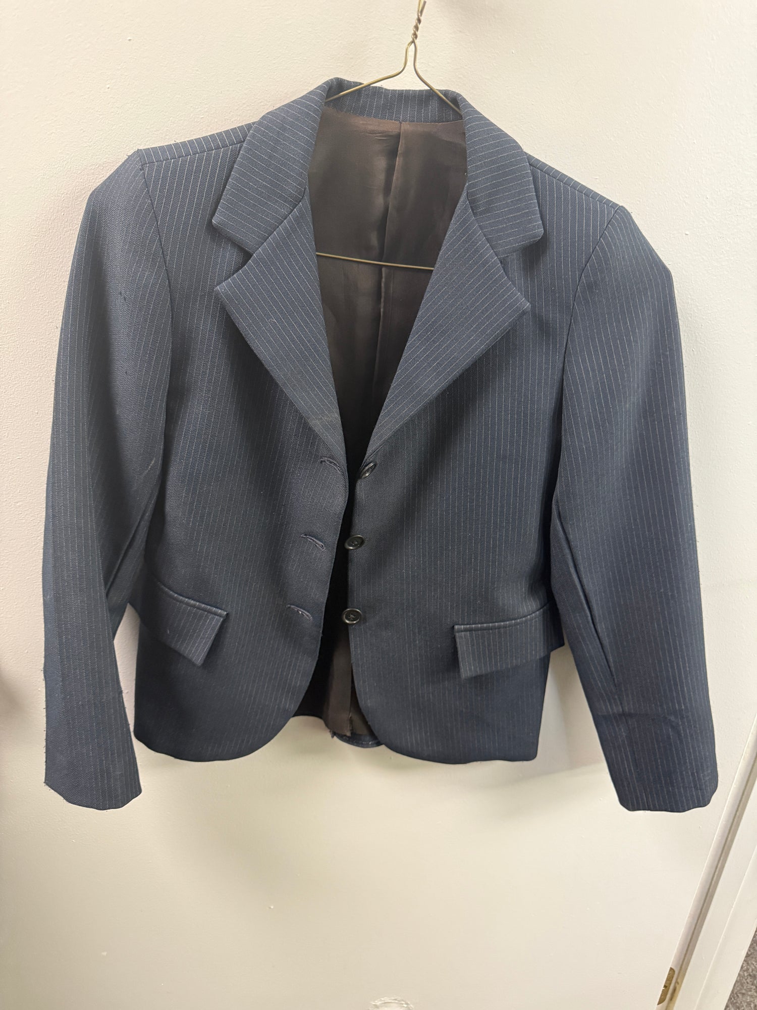 16 Child Hunt Show Coat Navy pin stripe