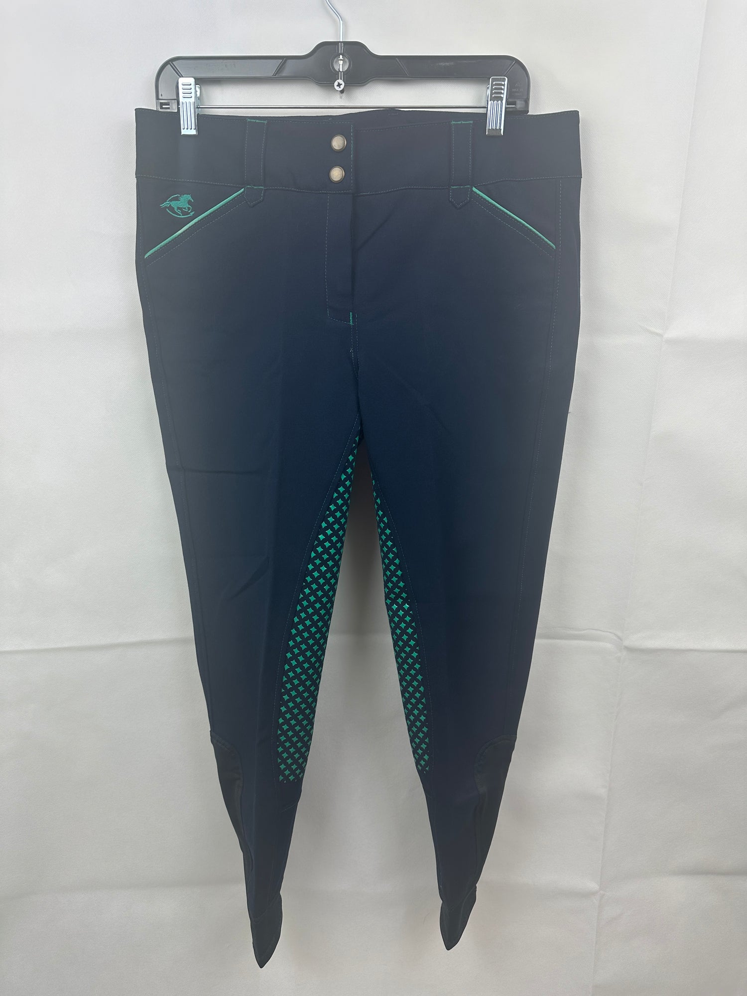 Women's Piper Breeches Navy / Emerald Silicone Full Seat