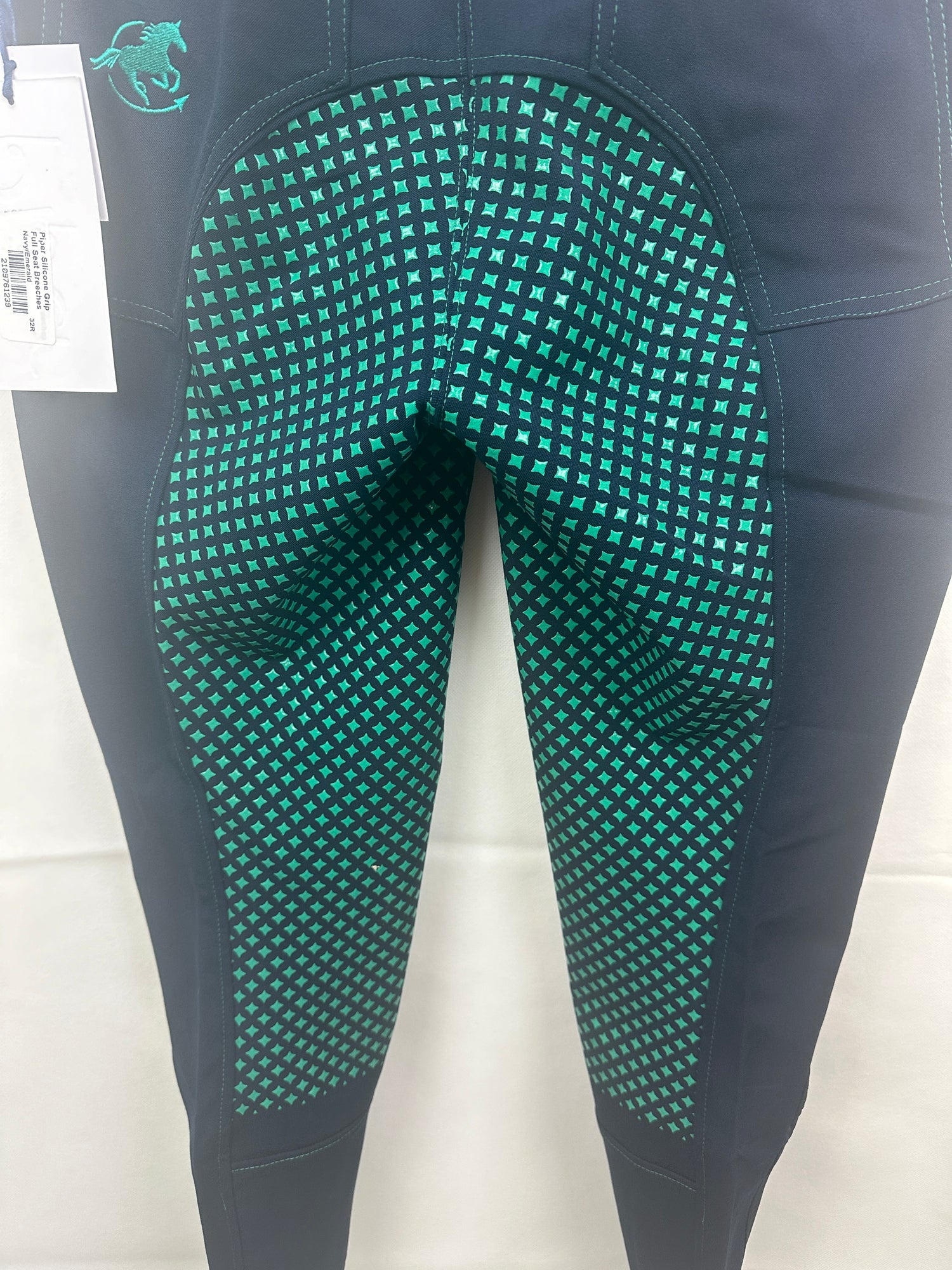 Women's Piper Breeches Navy / Emerald Silicone Full Seat