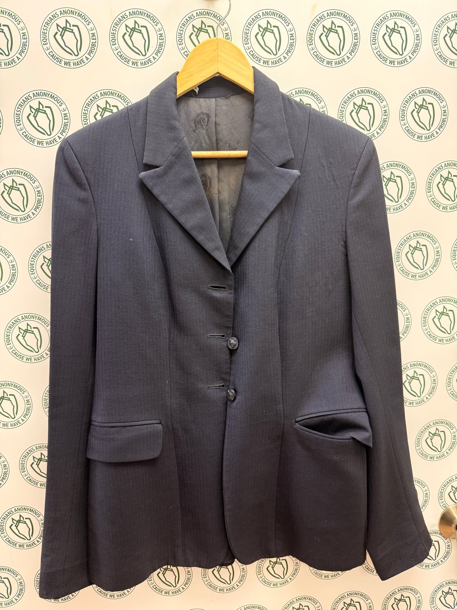 10 Women's Pytchley Navy Hunt coat w Fox Buttons