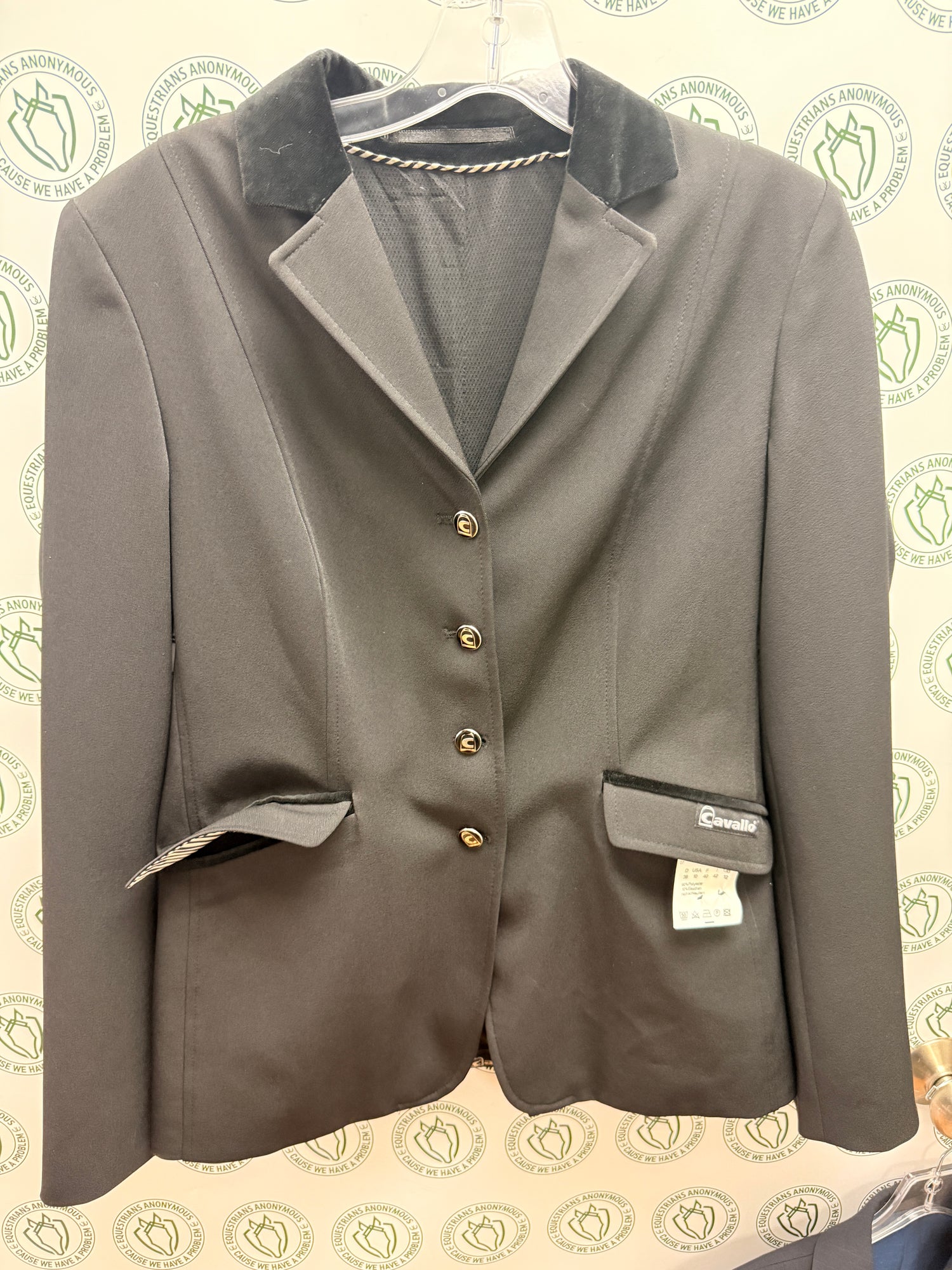 10 Women's Cavallo Dressage 4 button coat Black